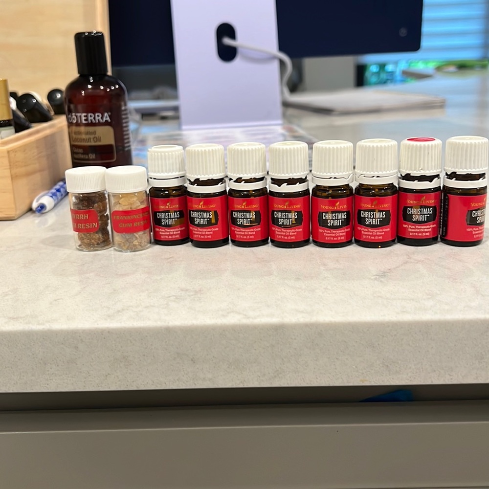 Young living Christmas spirit bottles lot of 8